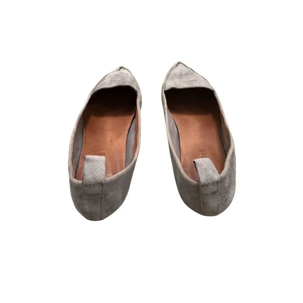 Jeffrey Campbell Women's Gray Suede Pointed Toe Flats Size 6